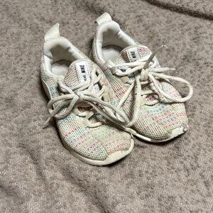 Nike Kids White and Pink Sneakers